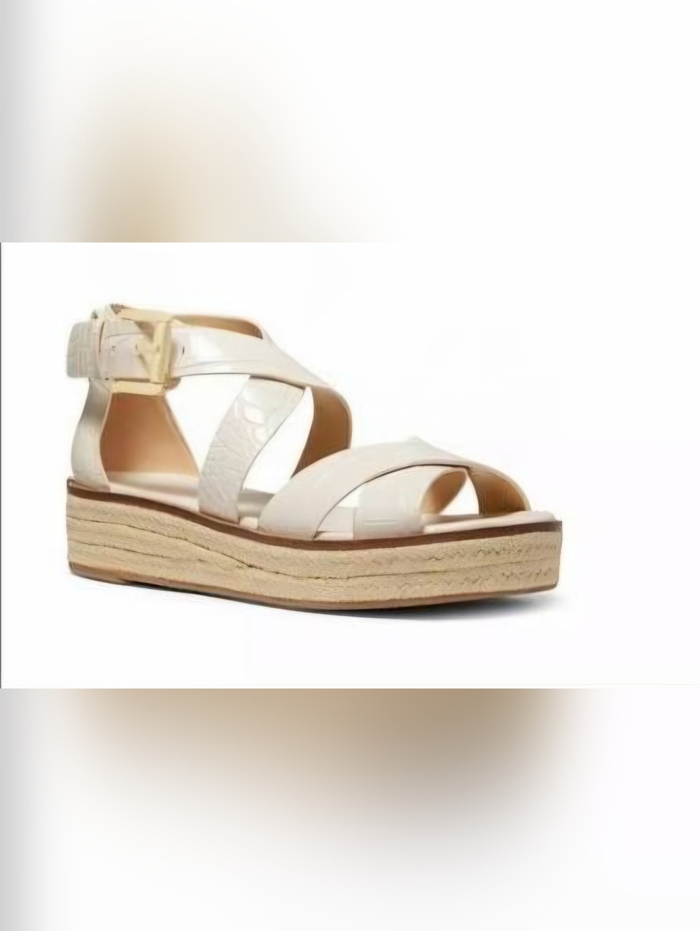 MICHAEL Michael Kors Darby Snake-Embossed Strappy Espadrille Platform Sandals